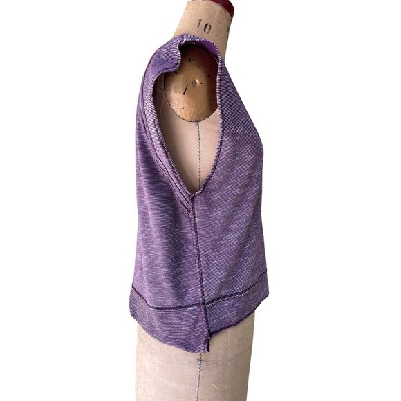 Vimmia Heather Purple Cap Sleeve Workout Shirt Top S - Picture 3 of 7